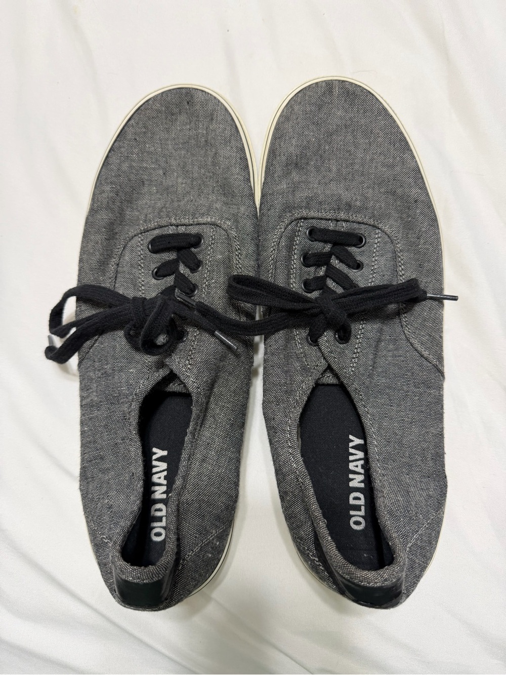 Old Navy Charcoal Canvas Lace-Up Sneakers